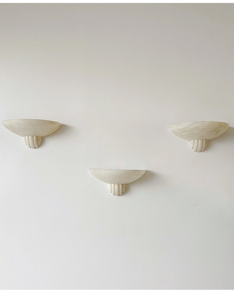 Rare Alabaster Wall Sconce-Neutral Decor