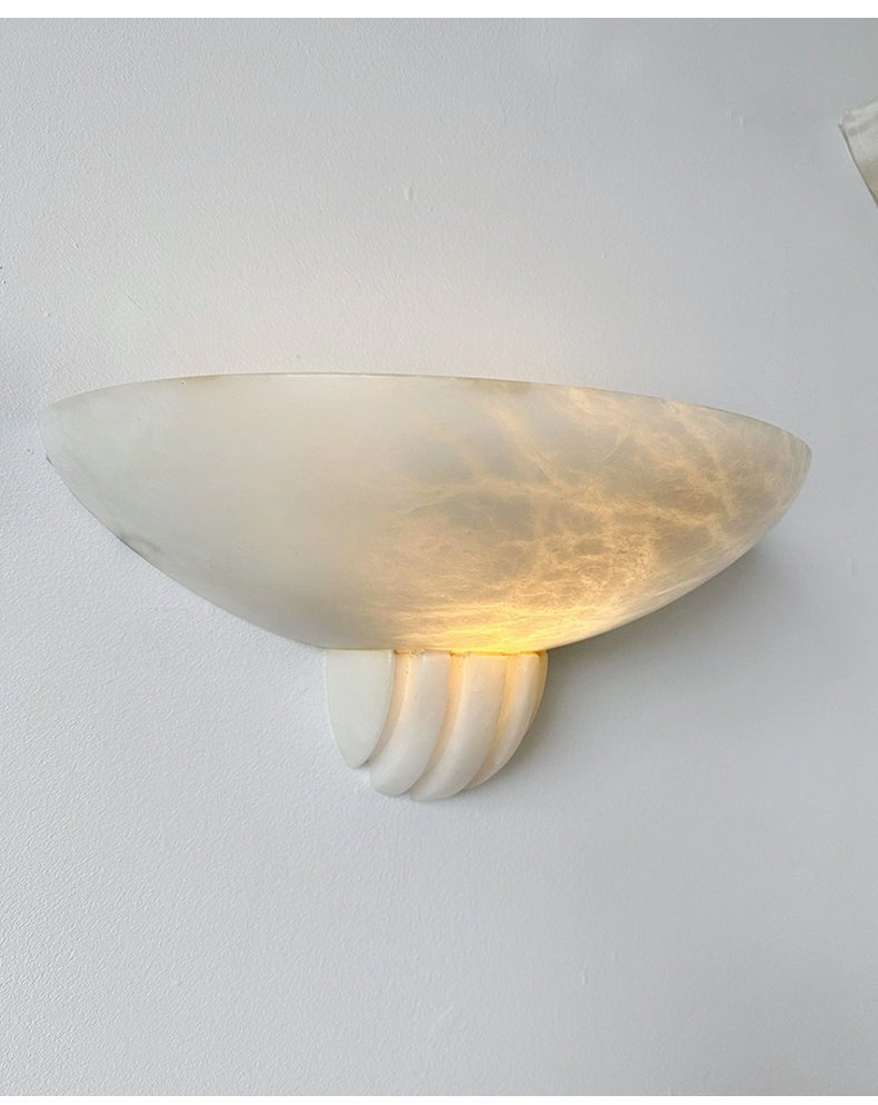 Rare Alabaster Wall Sconce-Neutral Decor