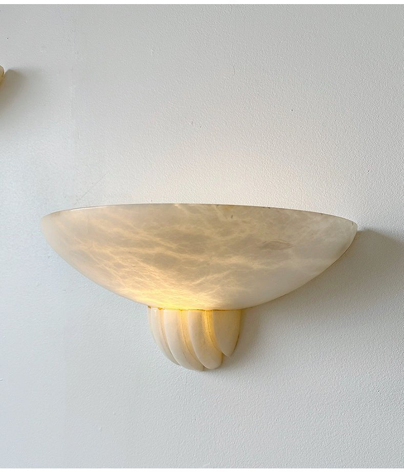 Rare Alabaster Wall Sconce-Neutral Decor
