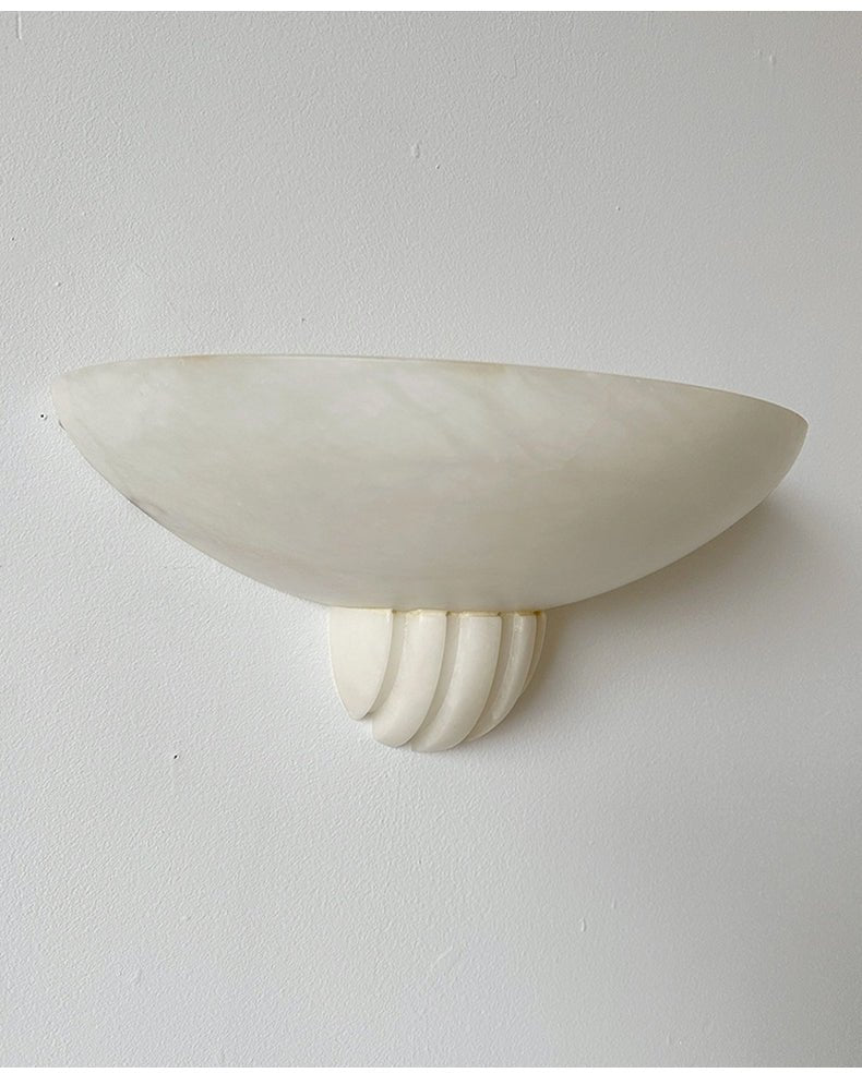 Rare Alabaster Wall Sconce-Neutral Decor