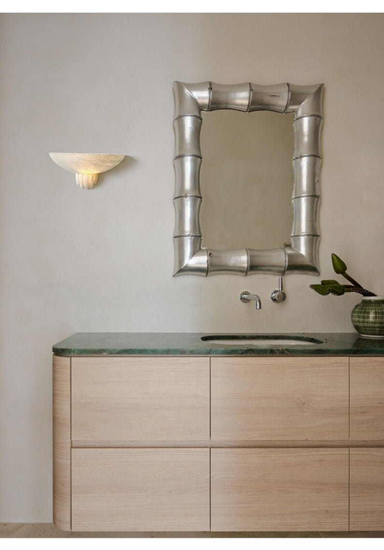 Rare Alabaster Wall Sconce-Neutral Decor