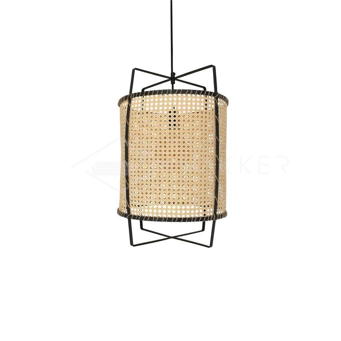Kevis Pendant Lamp Rattan Cane Frame Industrial-Neutral Decor
