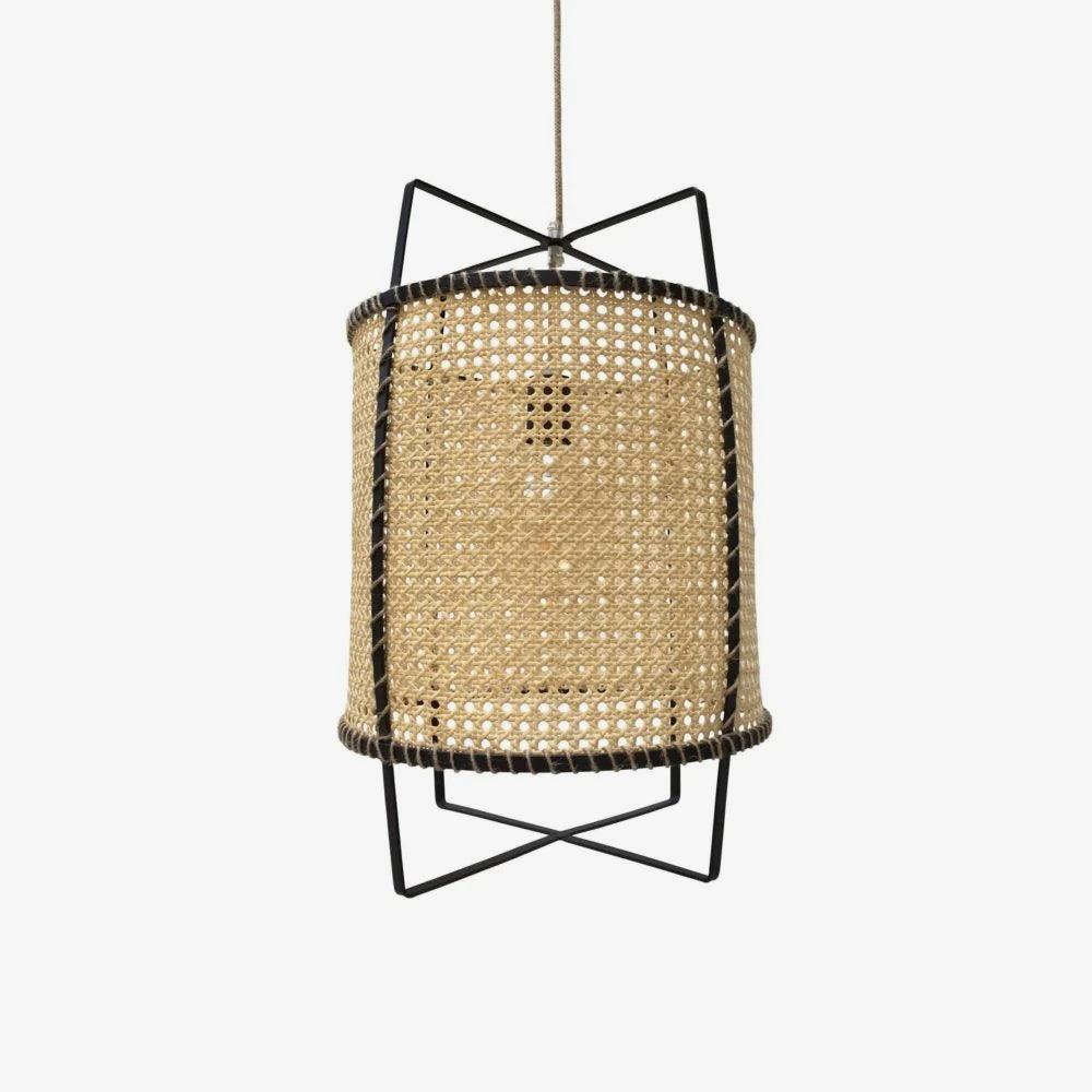 Kevis Pendant Lamp Rattan Cane Frame Industrial-Neutral Decor