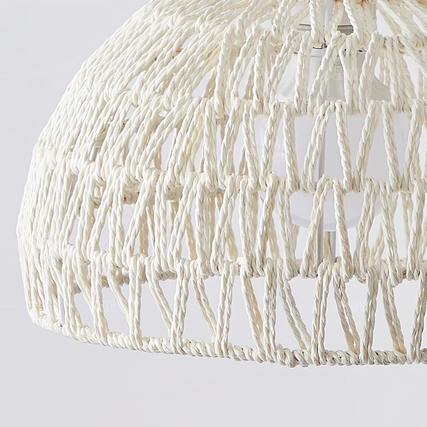Calyran Rattan Wood Pendant Lamp-Neutral Decor