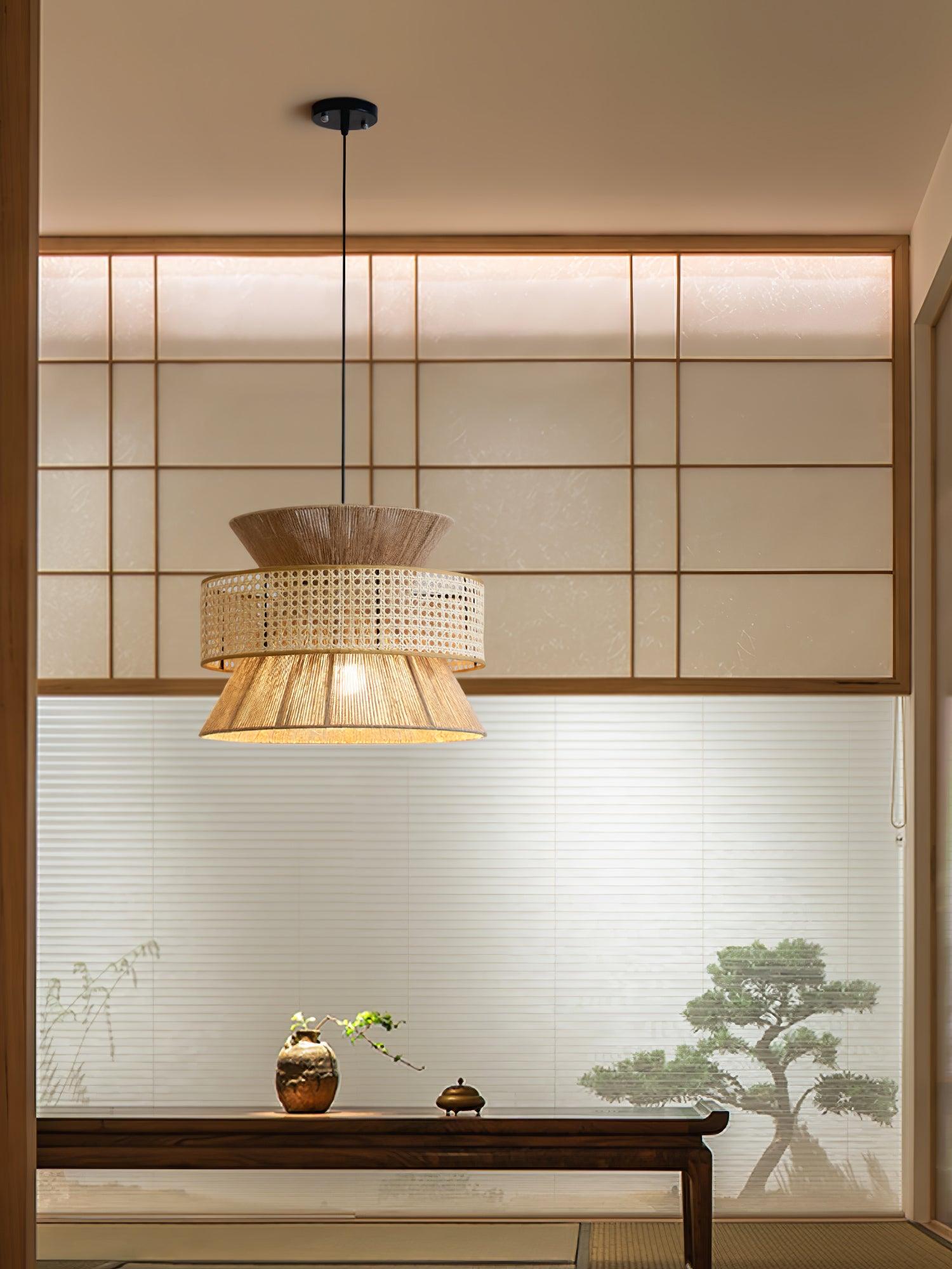 Orliva Pendant Light Woven Rattan Cane Bohemian-Neutral Decor