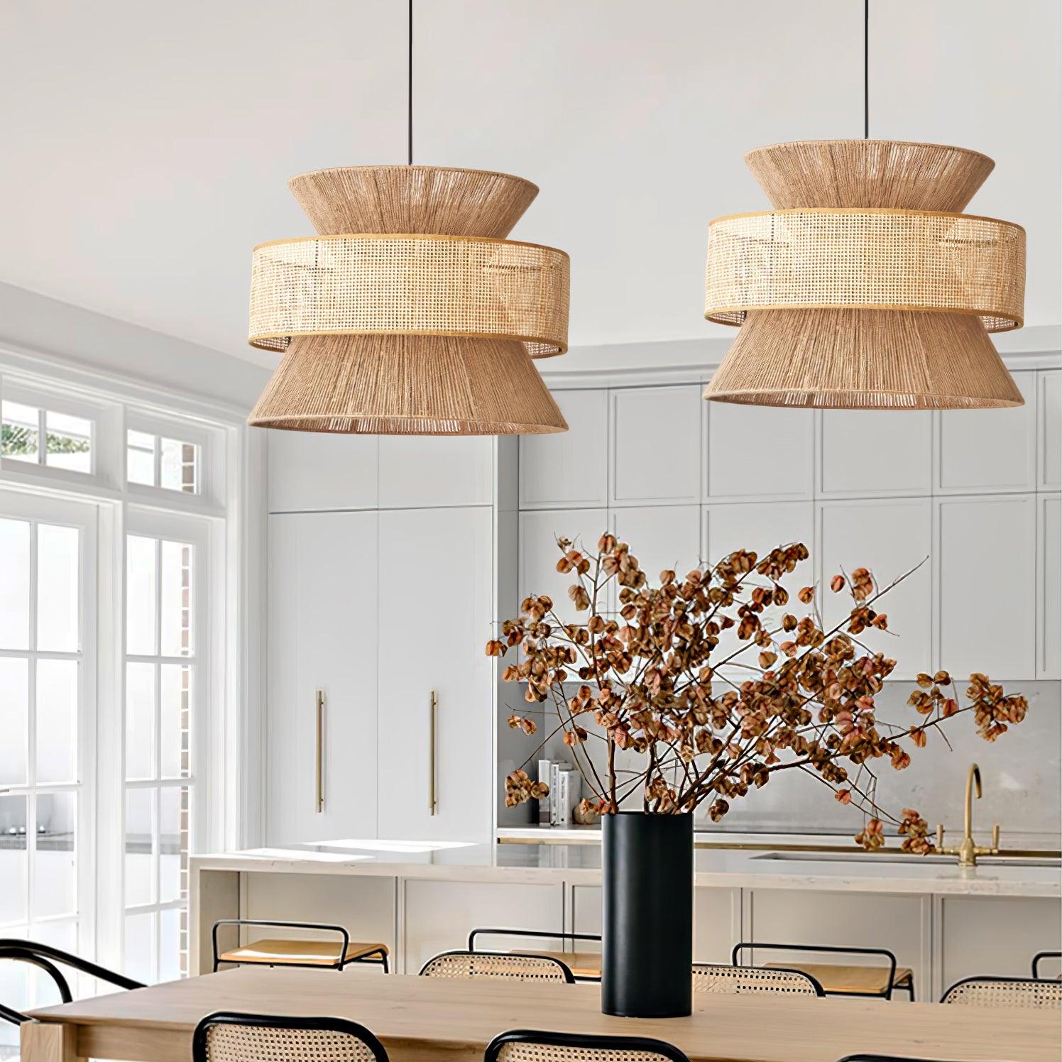 Aria Bohemian Bamboo Pendant Lamp-Neutral Decor