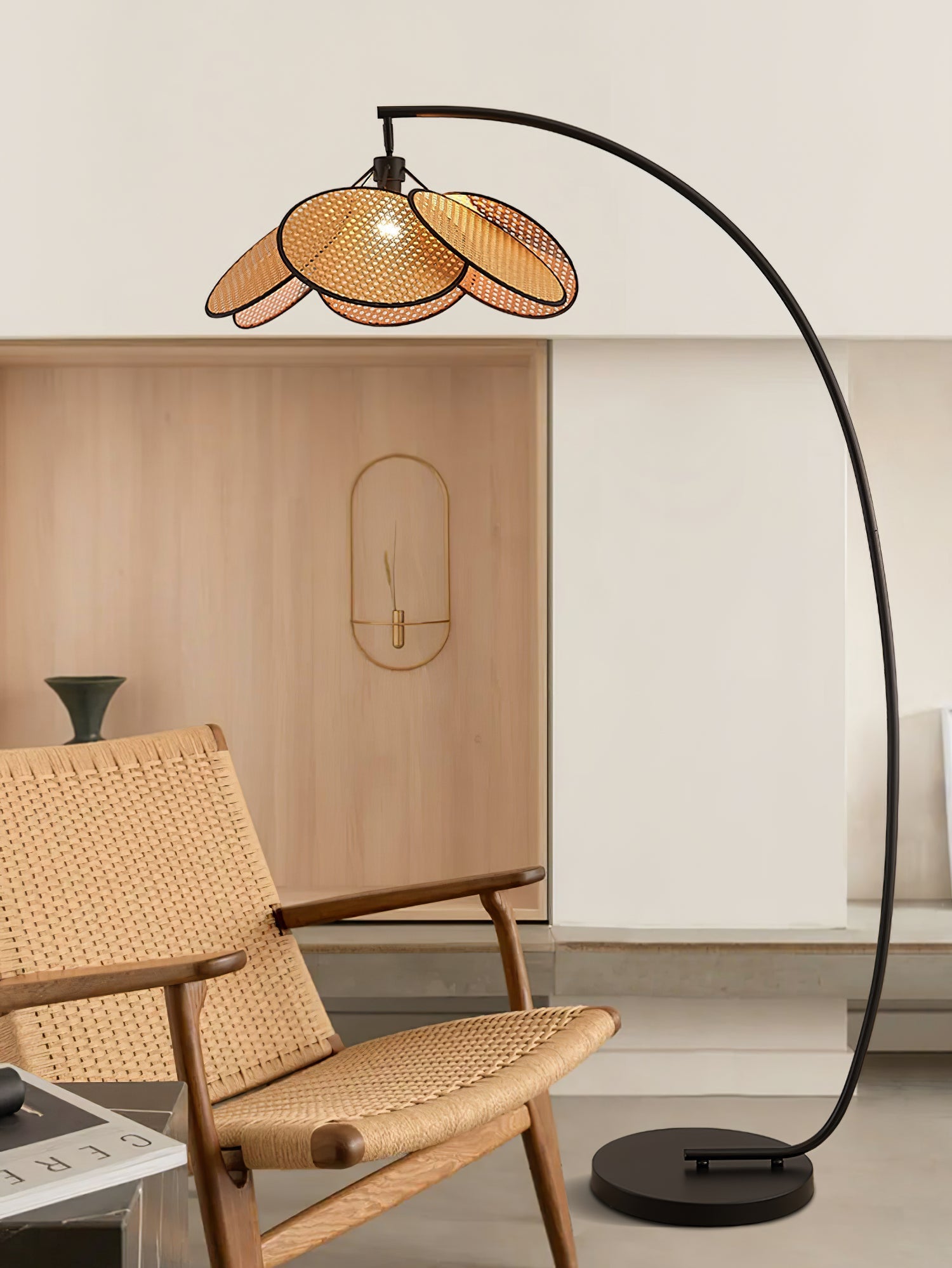 York Contemporary Floor Lamp-Neutral Decor
