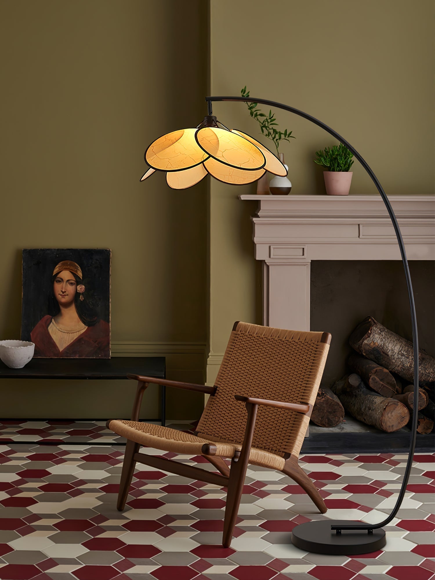 York Contemporary Floor Lamp-Neutral Decor