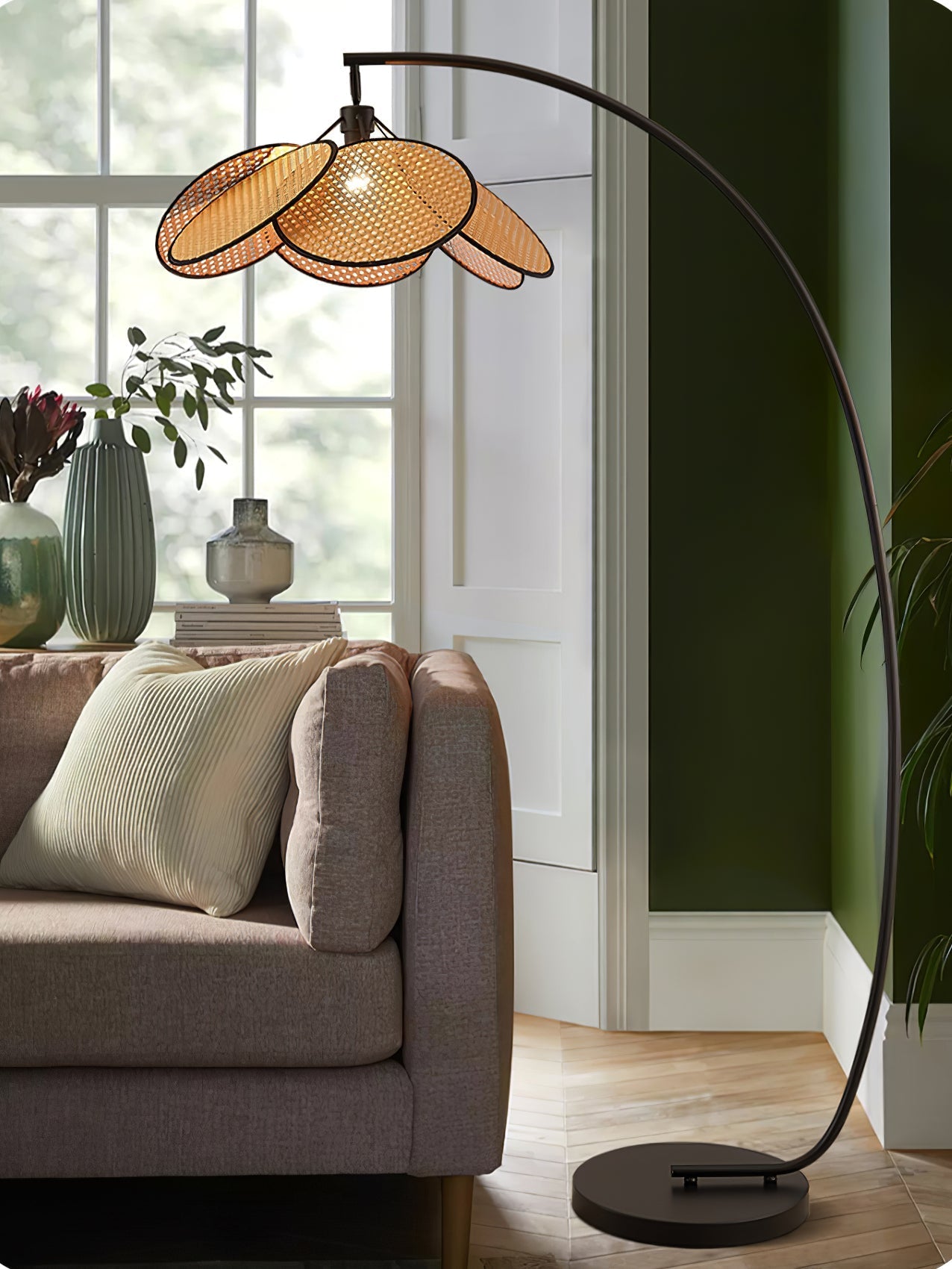 York Contemporary Floor Lamp-Neutral Decor