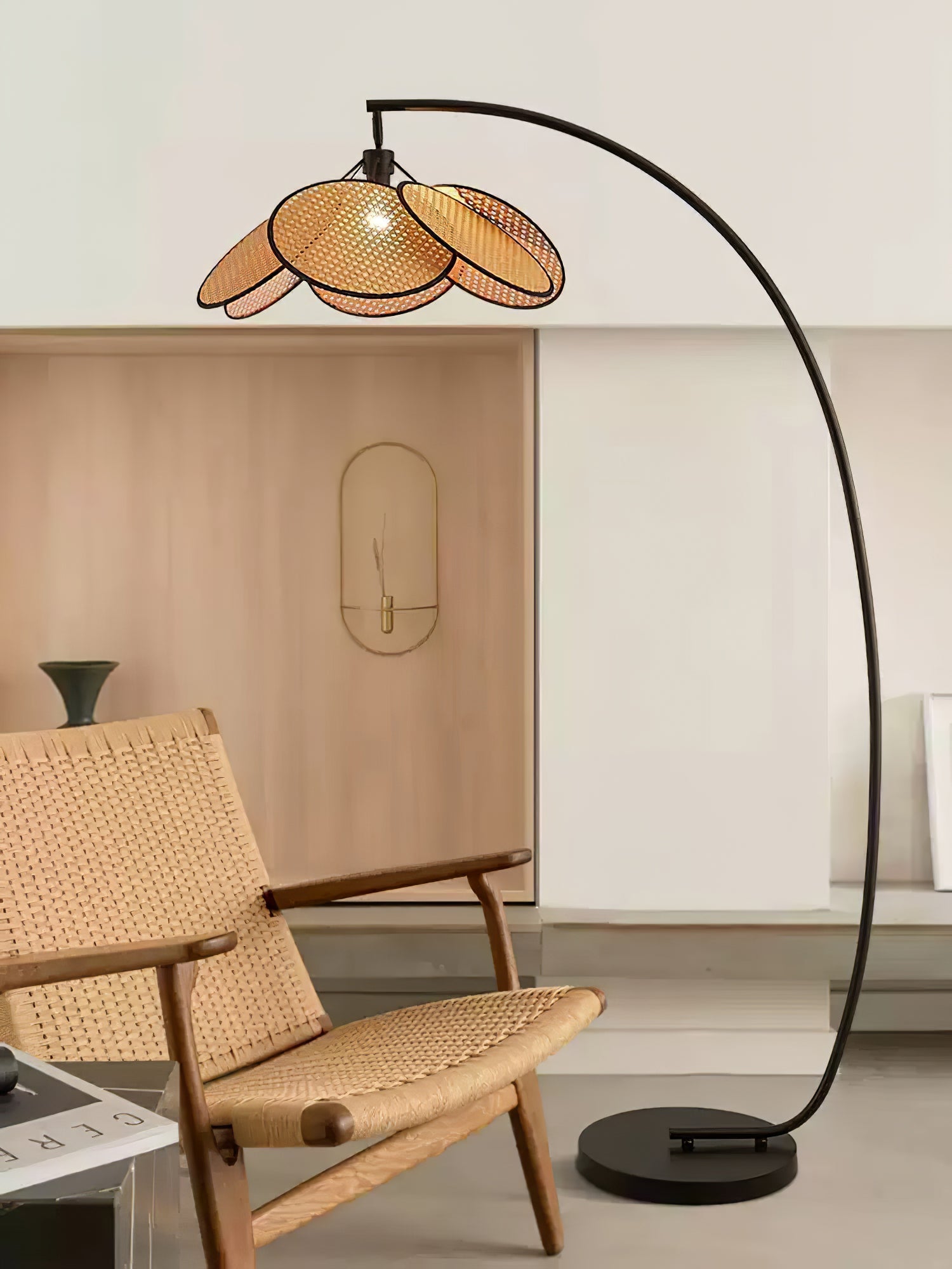 York Contemporary Floor Lamp-Neutral Decor