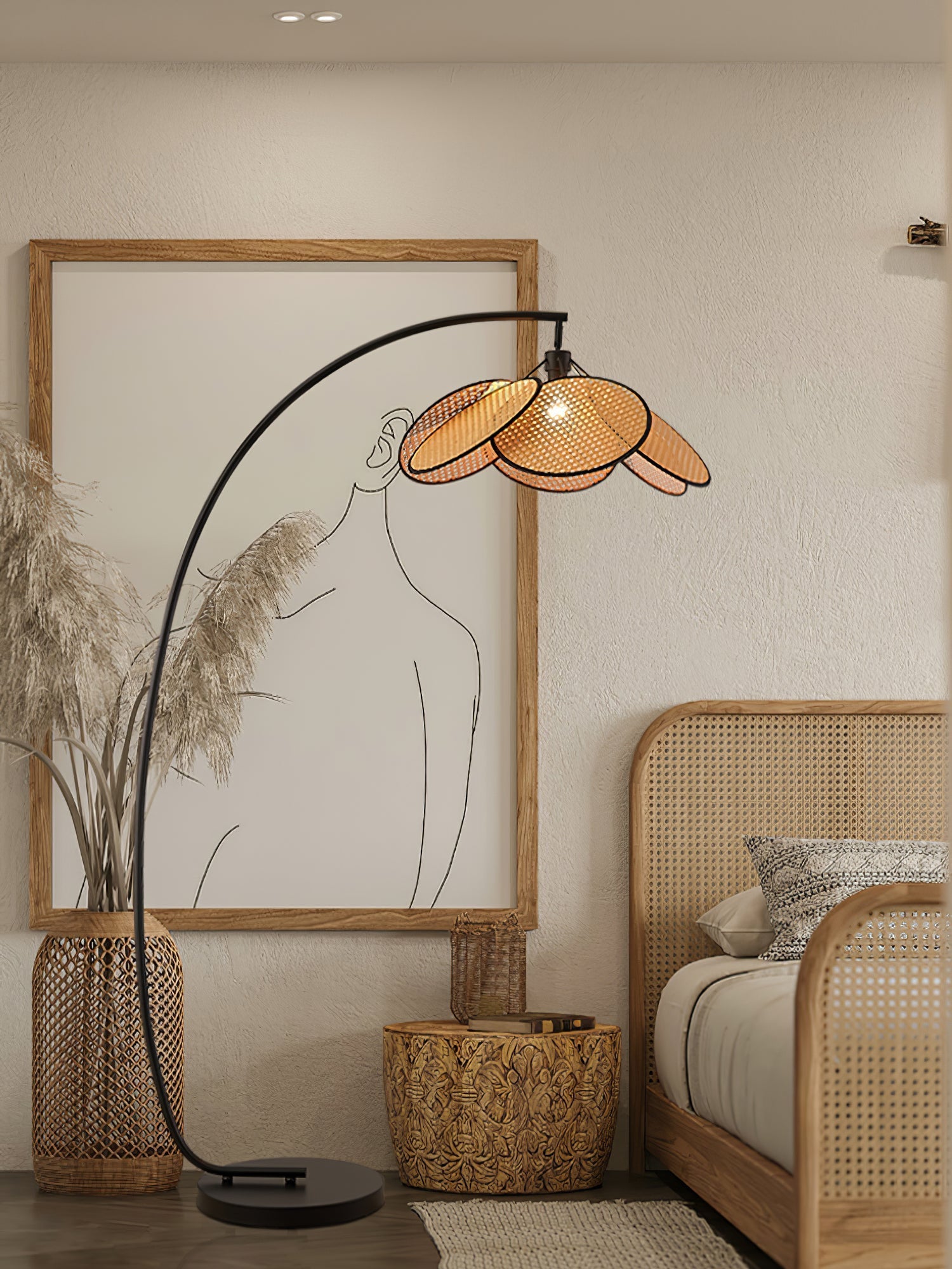 York Contemporary Floor Lamp-Neutral Decor