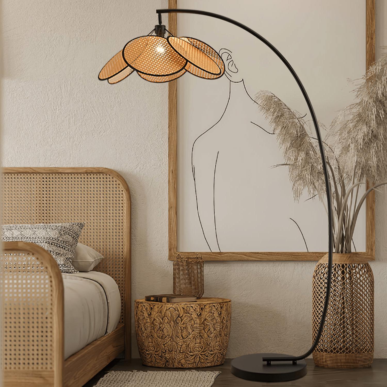 York Contemporary Floor Lamp-Neutral Decor