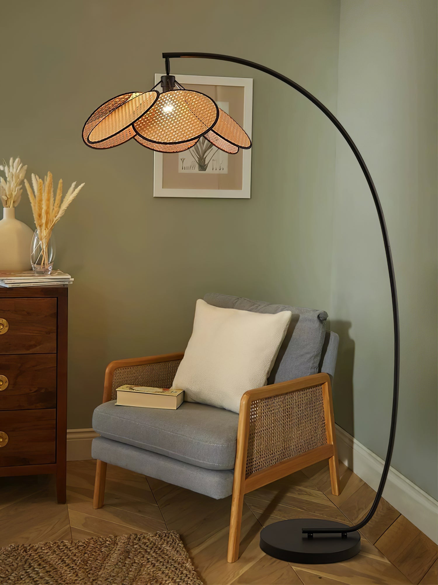 York Contemporary Floor Lamp-Neutral Decor