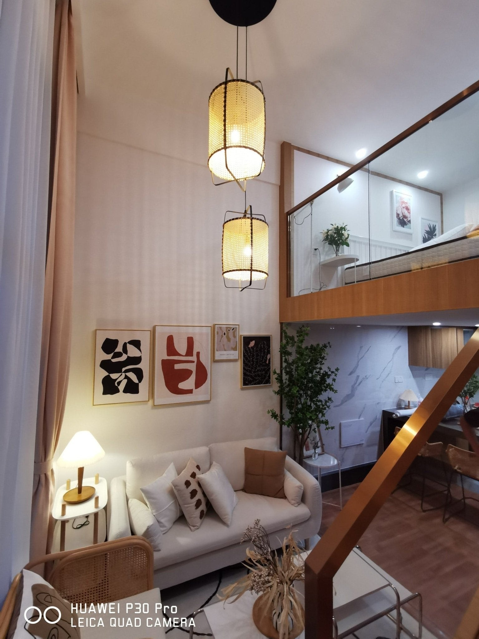 Kevis Pendant Lamp Rattan Cane Frame Industrial-Neutral Decor