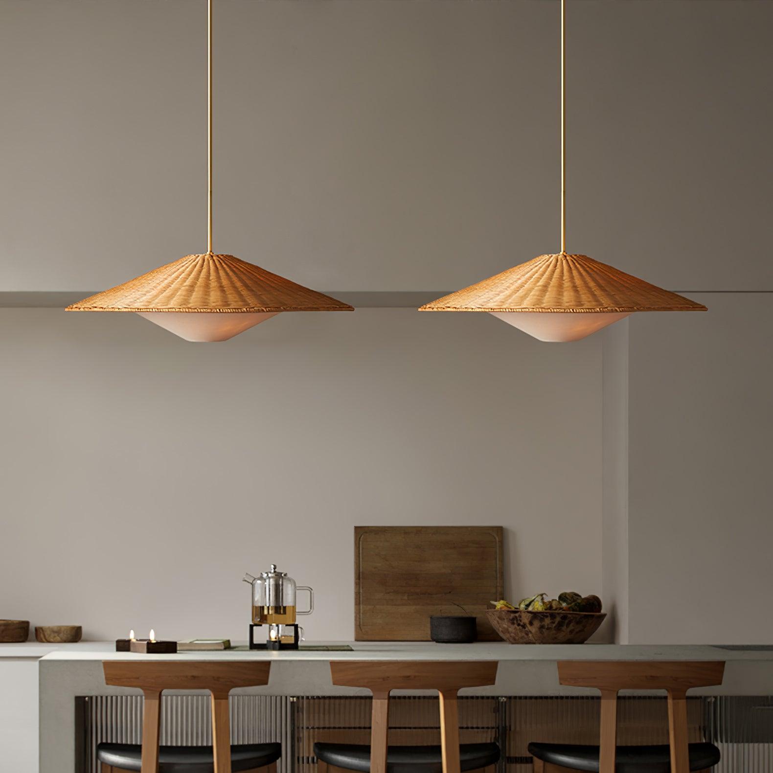 Kocan Rattan Minimalistic Pendant Light-Neutral Decor