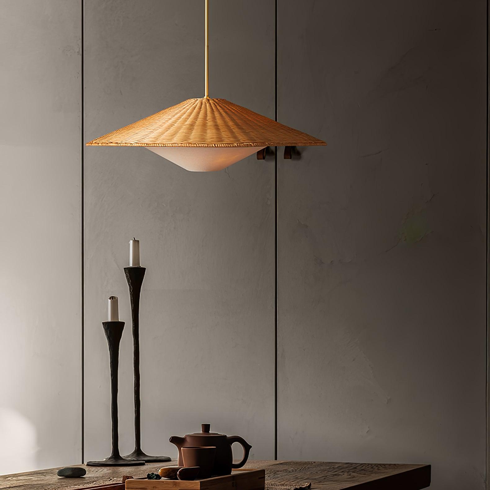 Kocan Rattan Minimalistic Pendant Light-Neutral Decor