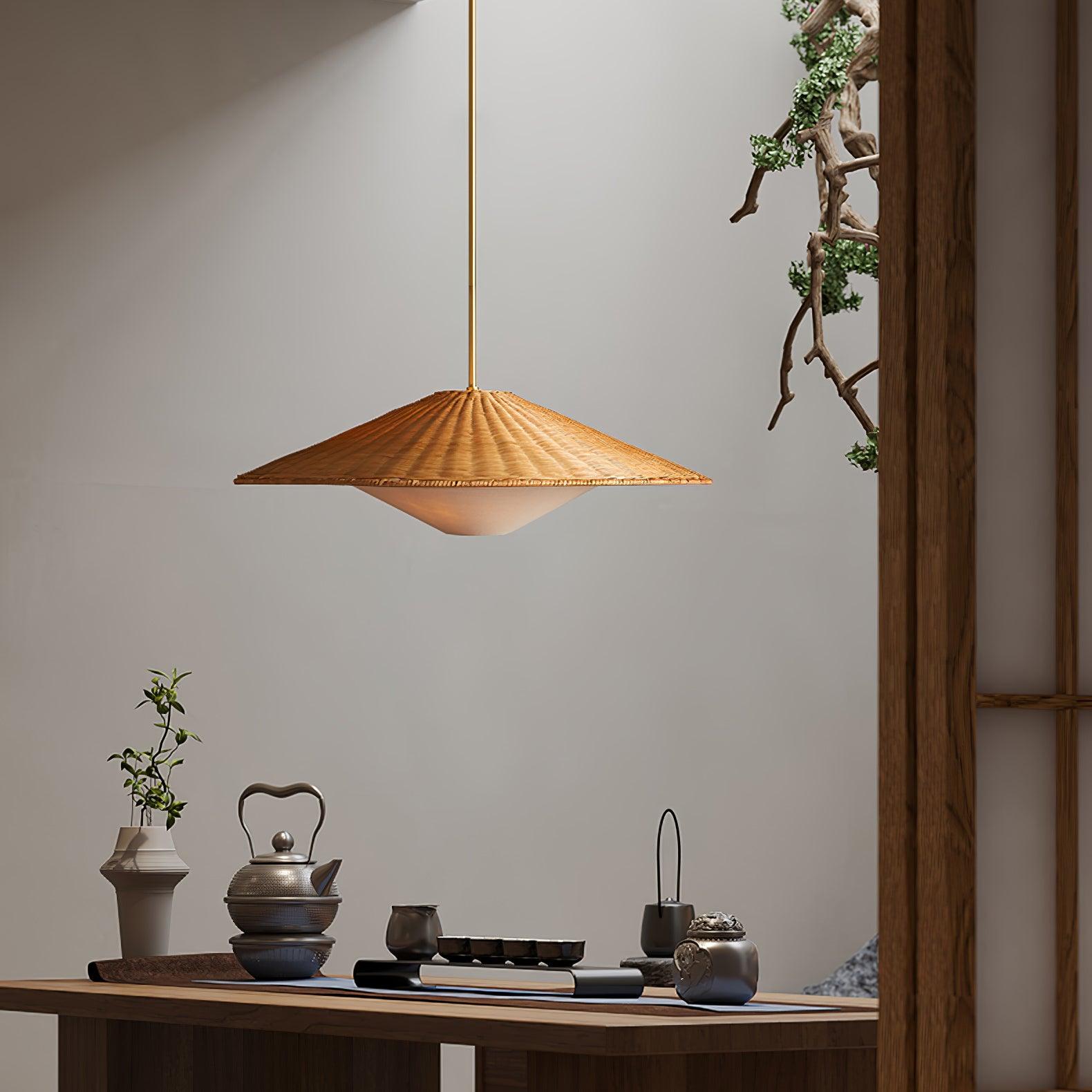 Kocan Rattan Minimalistic Pendant Light-Neutral Decor
