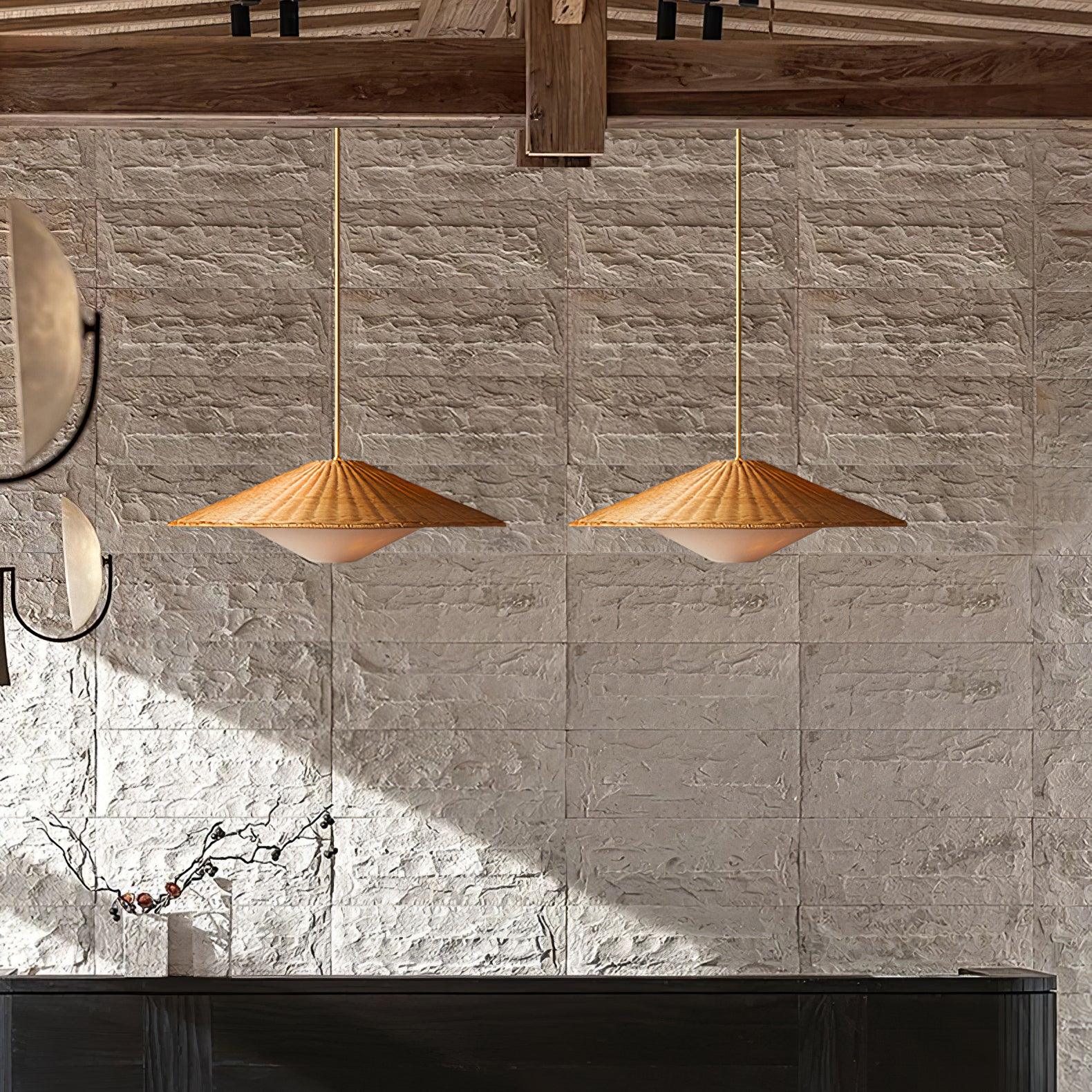 Kocan Rattan Minimalistic Pendant Light-Neutral Decor