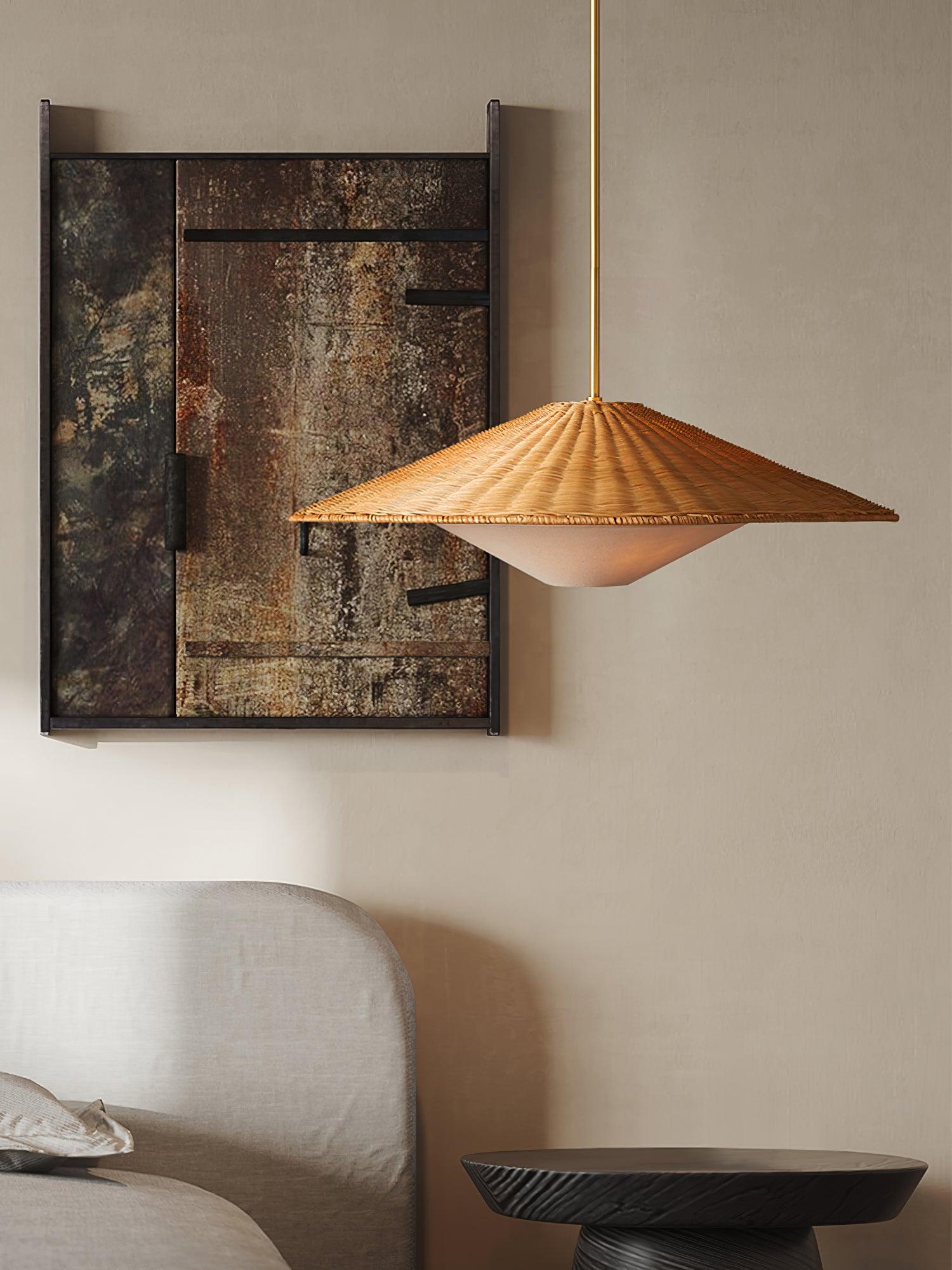 Kocan Rattan Minimalistic Pendant Light-Neutral Decor