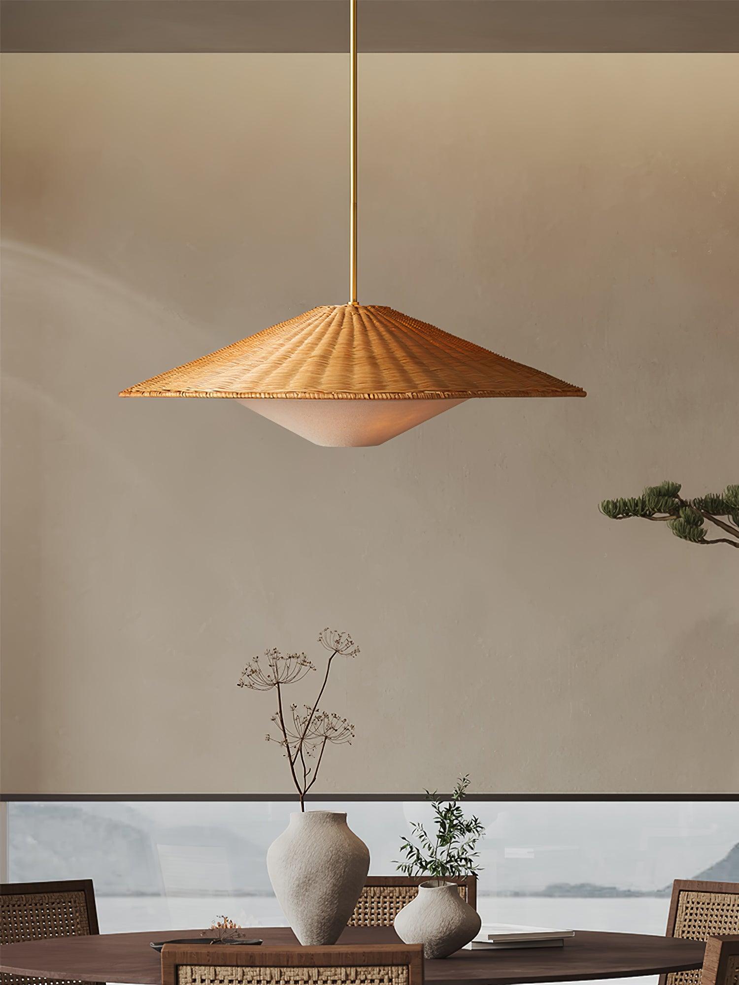 Kocan Rattan Minimalistic Pendant Light-Neutral Decor