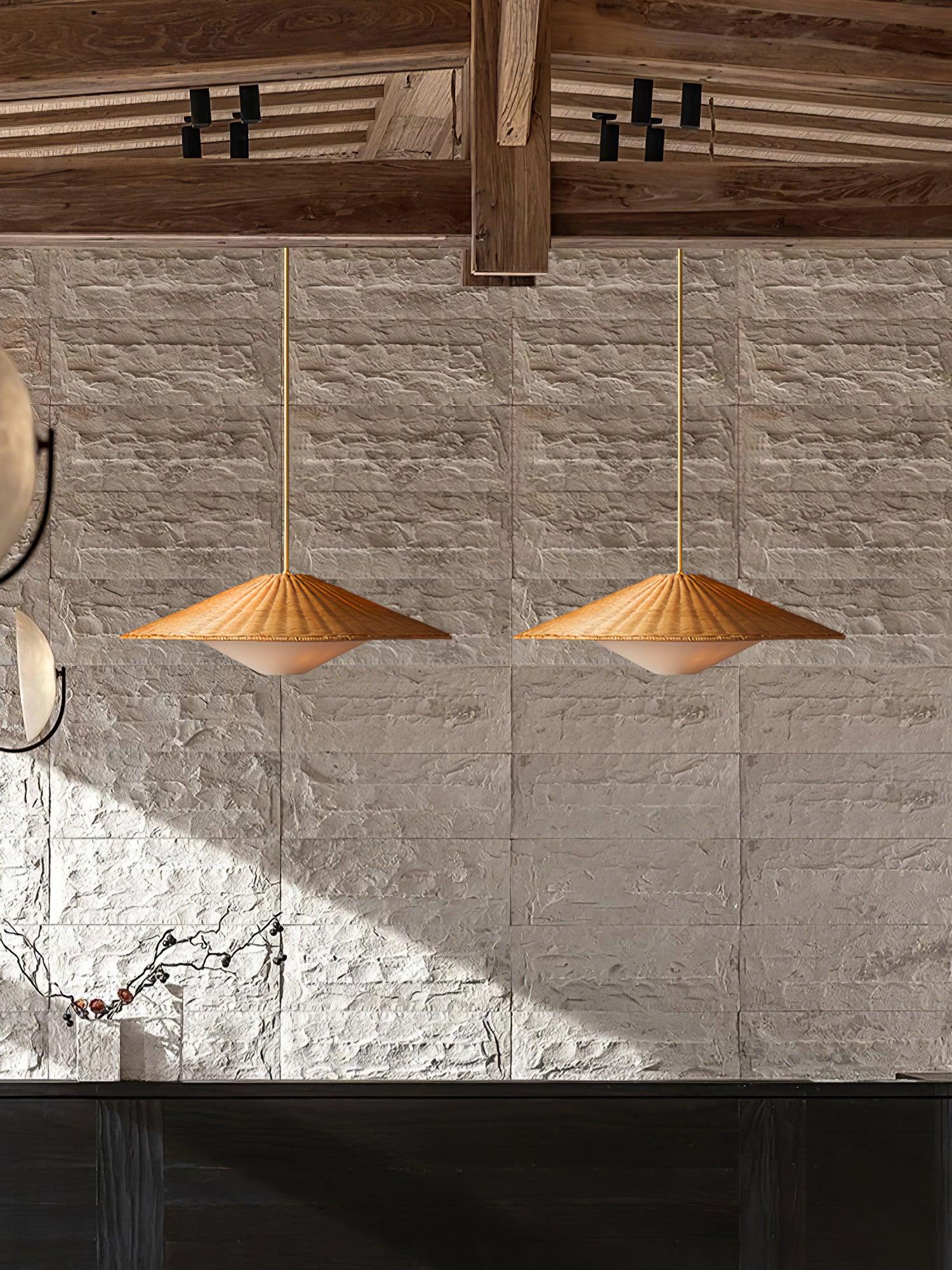Kocan Rattan Minimalistic Pendant Light-Neutral Decor