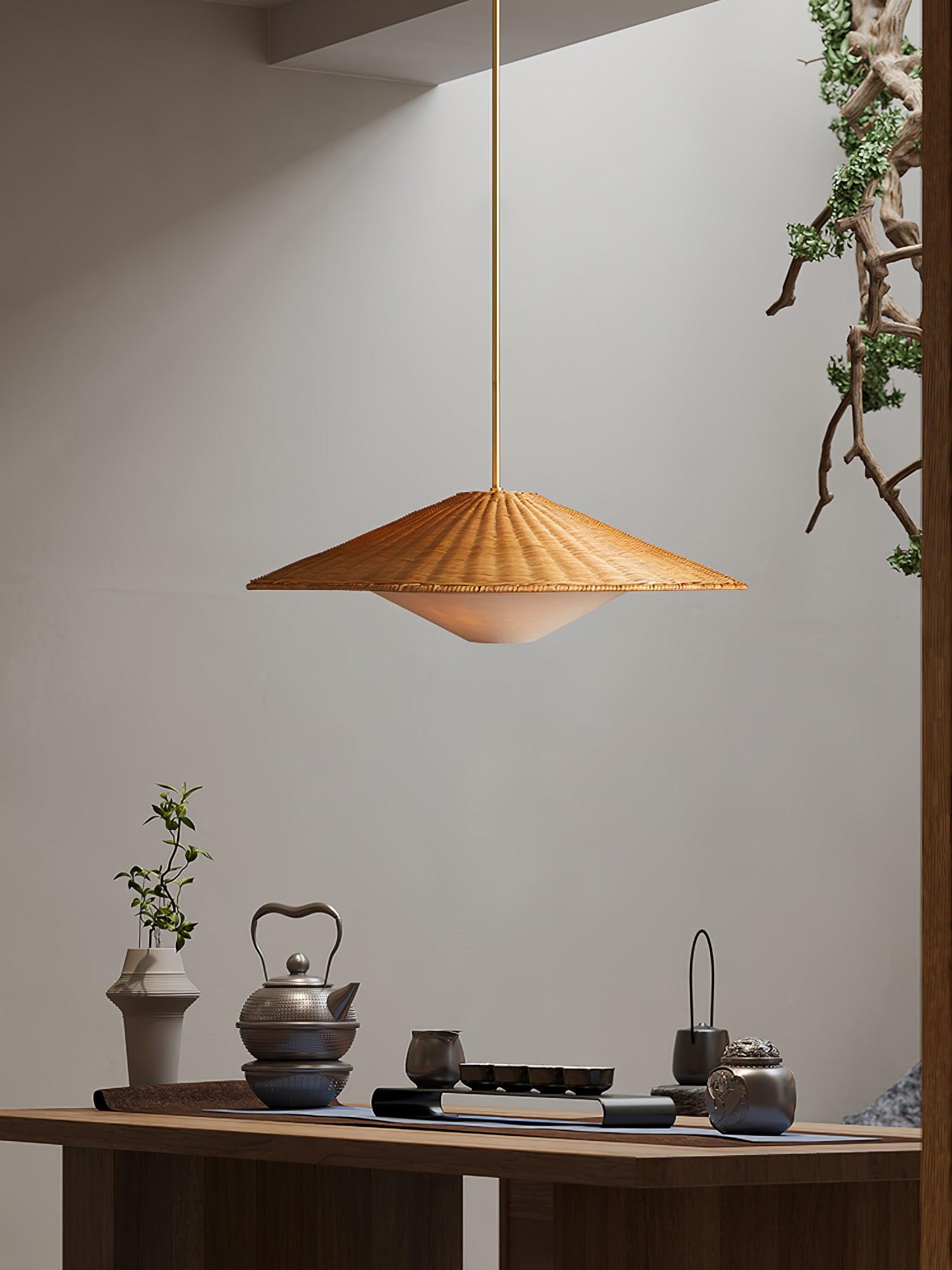 Kocan Rattan Minimalistic Pendant Light-Neutral Decor