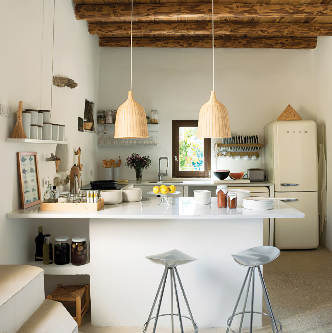 Aveny Rustic Rattan Pandent Light-Neutral Decor