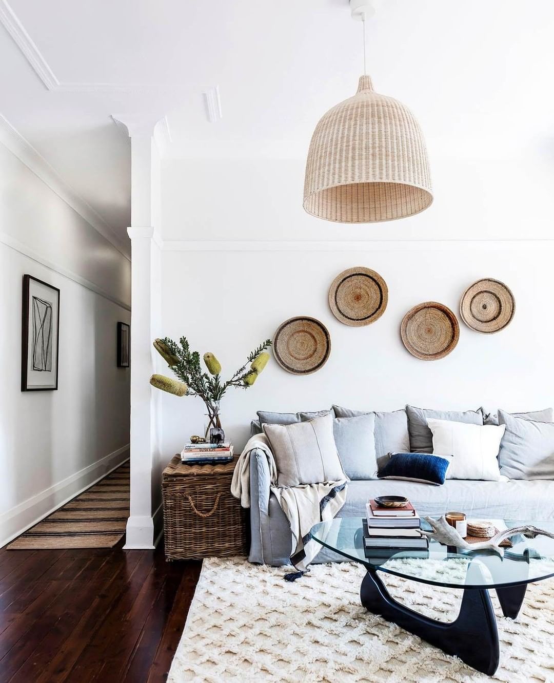 Aveny Rustic Rattan Pandent Light-Neutral Decor
