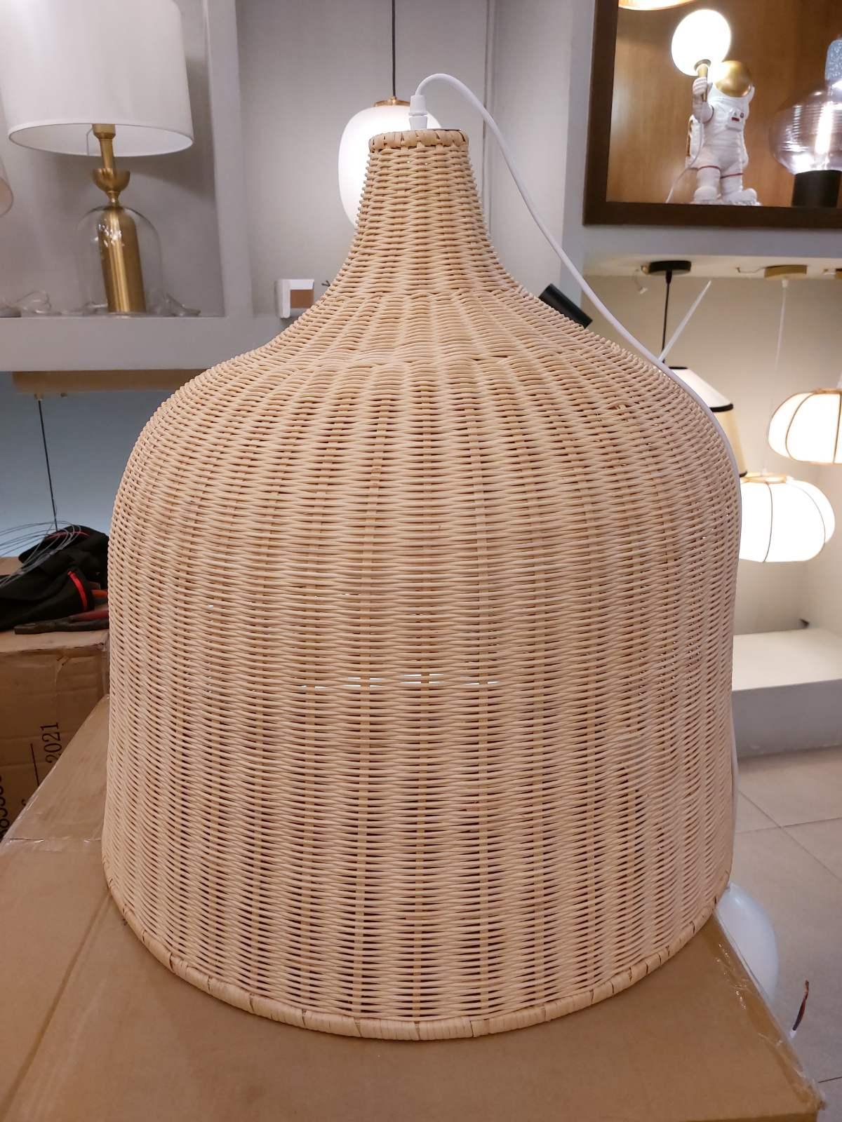 Aveny Rustic Rattan Pandent Light-Neutral Decor