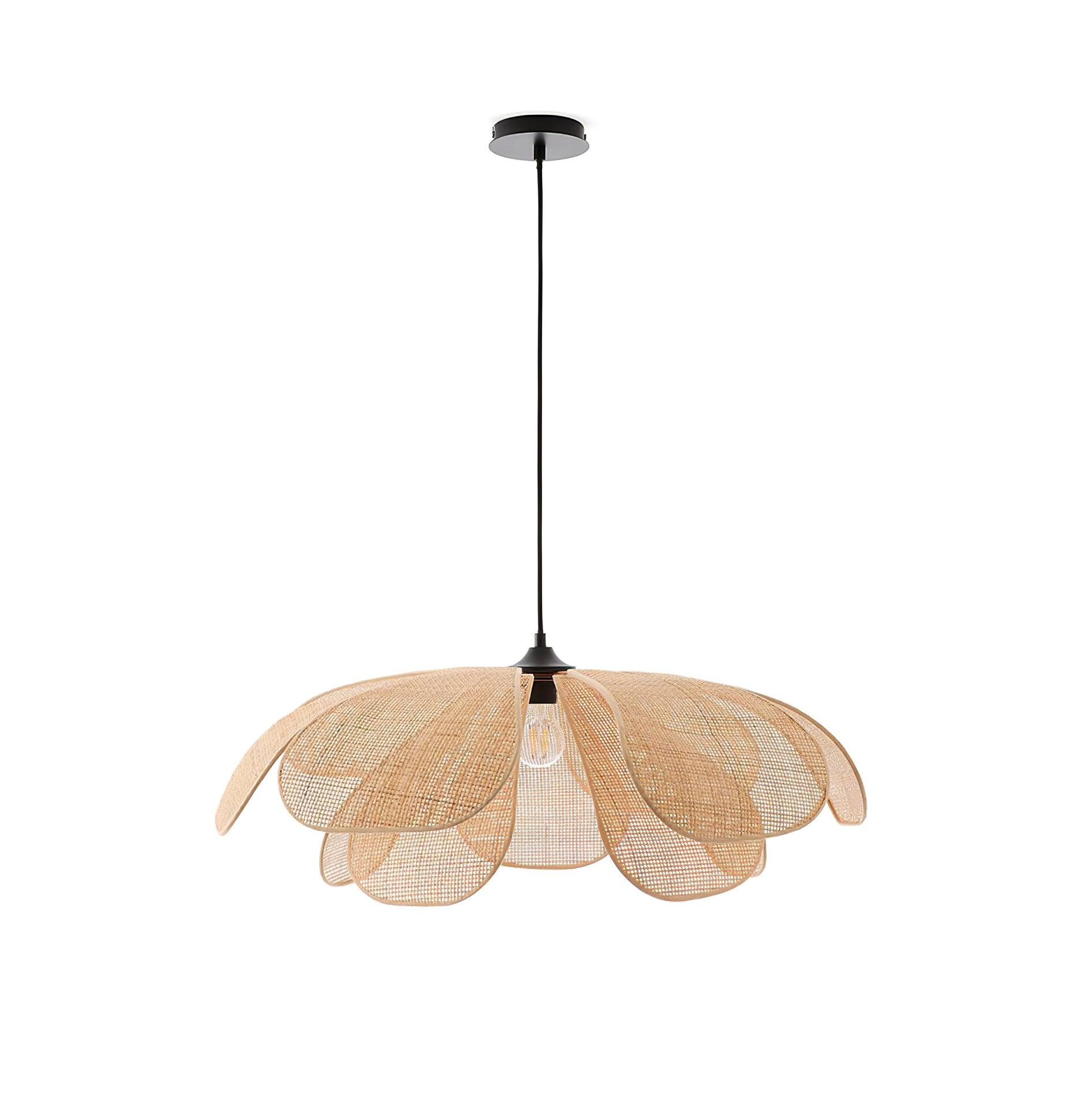Petaral Rattan Retro Pendant Lamp-Neutral Decor