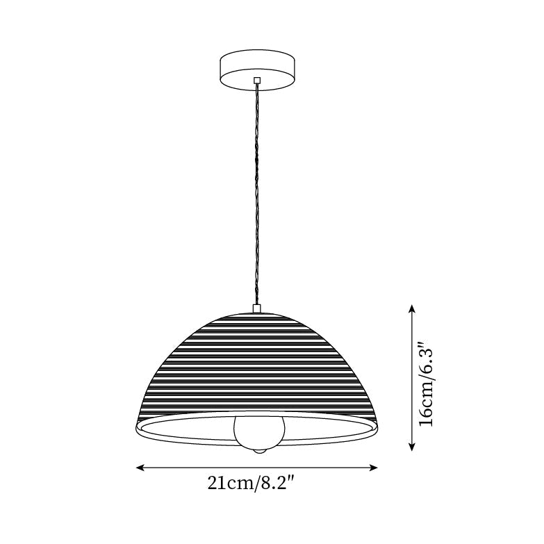 Pendant Lamp Rattan Shade and Metal Body Cone Shape Natural Minimalist