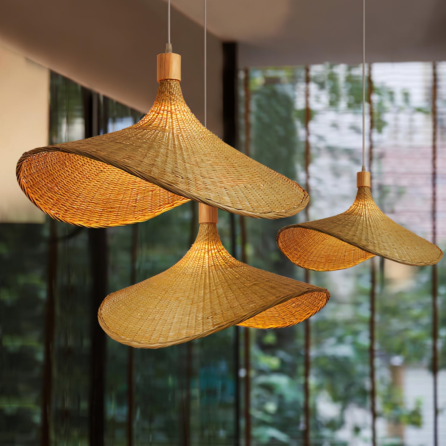 Marona Rattan Vintage Pendant Light-Neutral Decor