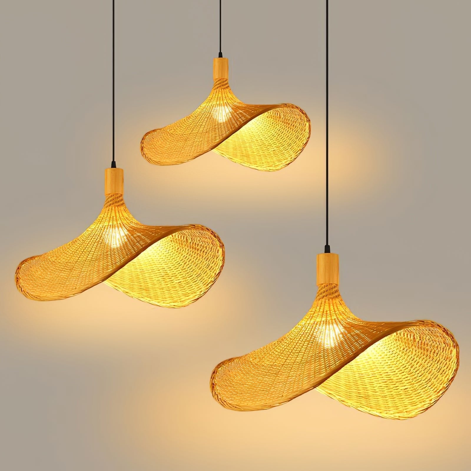 Marona Rattan Vintage Pendant Light-Neutral Decor