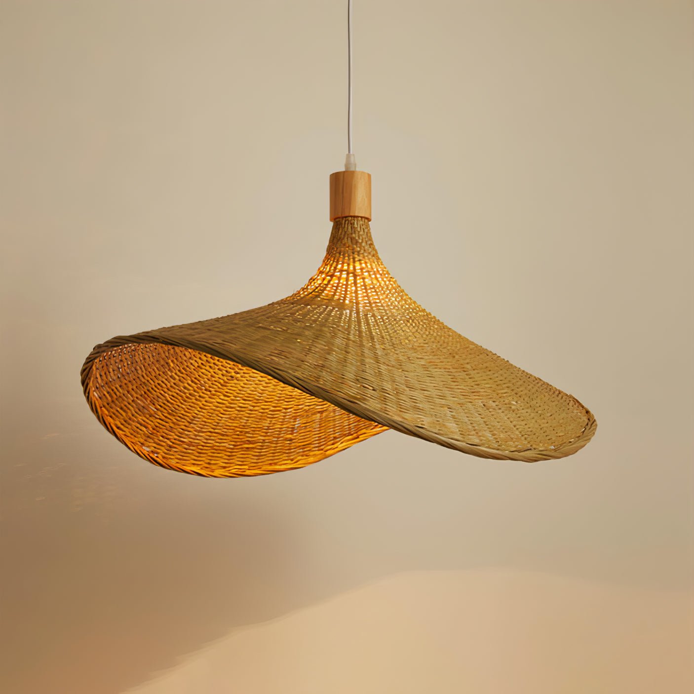 Marona Rattan Vintage Pendant Light-Neutral Decor