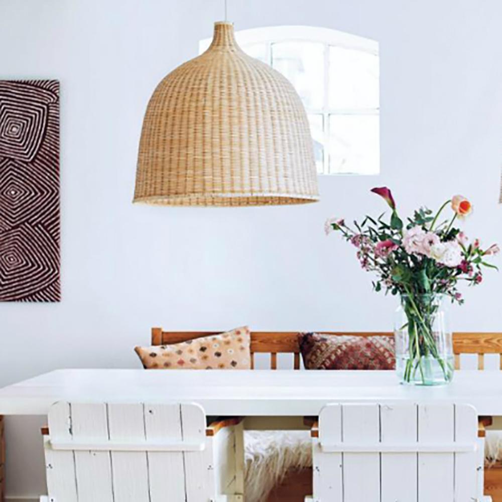 Aveny Rustic Rattan Pandent Light-Neutral Decor