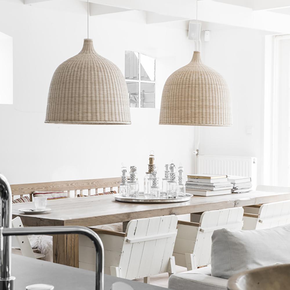 Aveny Rustic Rattan Pandent Light-Neutral Decor