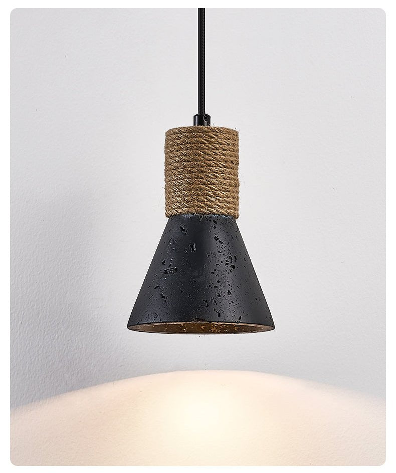 Ravena Rope Cone Pendant Lamp-Neutral Decor