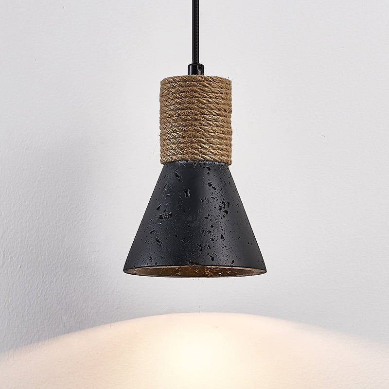 Ravena Rope Cone Pendant Lamp-Neutral Decor