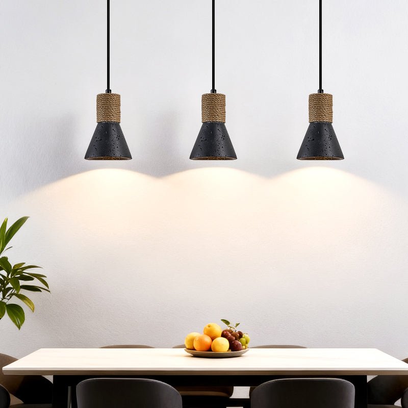 Ravena Rope Cone Pendant Lamp-Neutral Decor