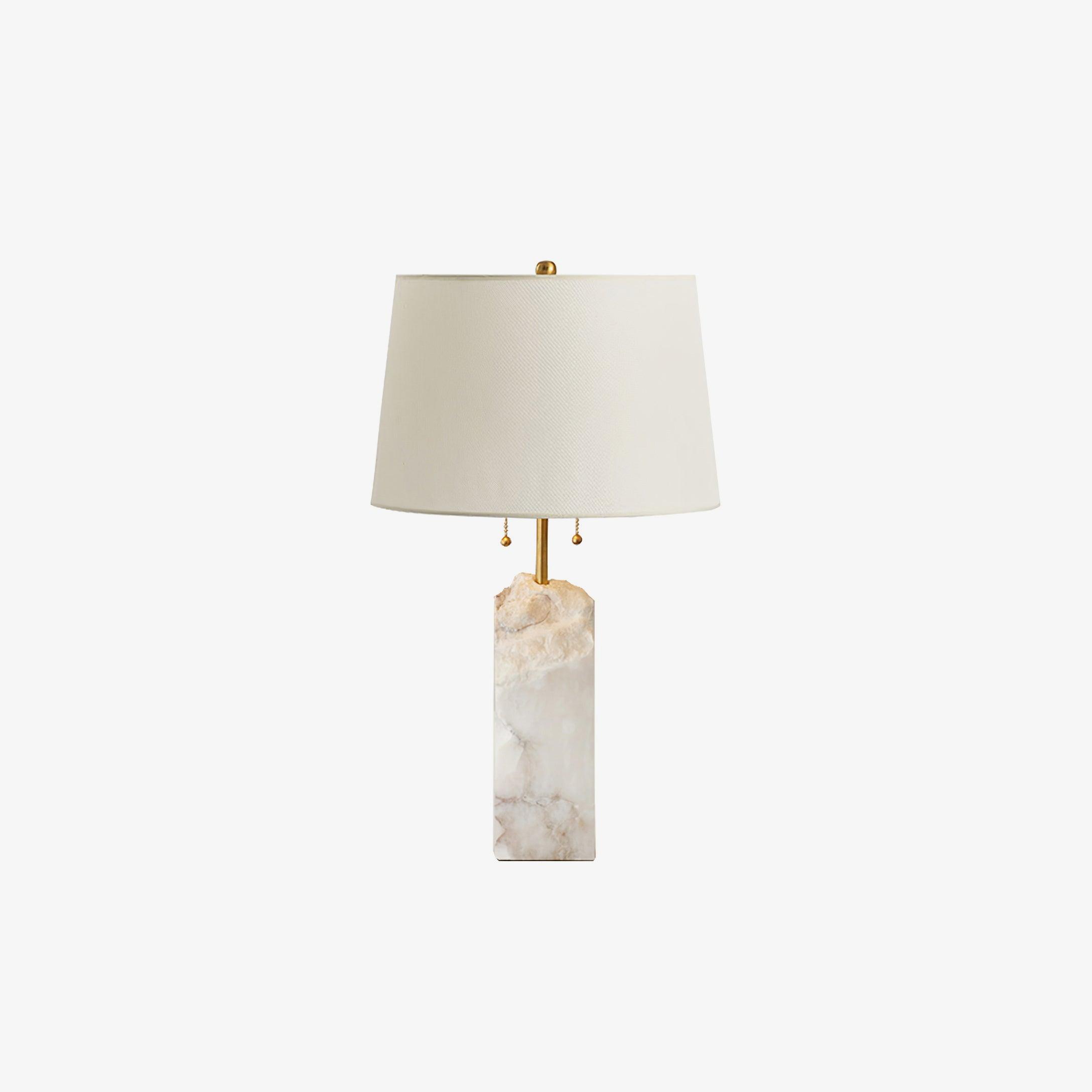 Gaveth Minimalist Alabaster Table Lamp-Neutral Decor