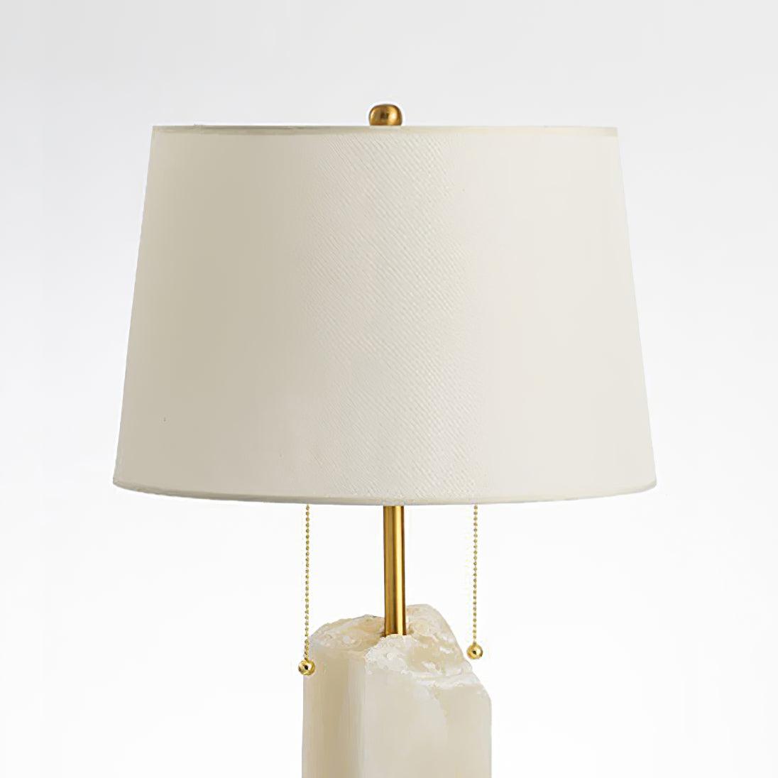 Gaveth Minimalist Alabaster Table Lamp-Neutral Decor