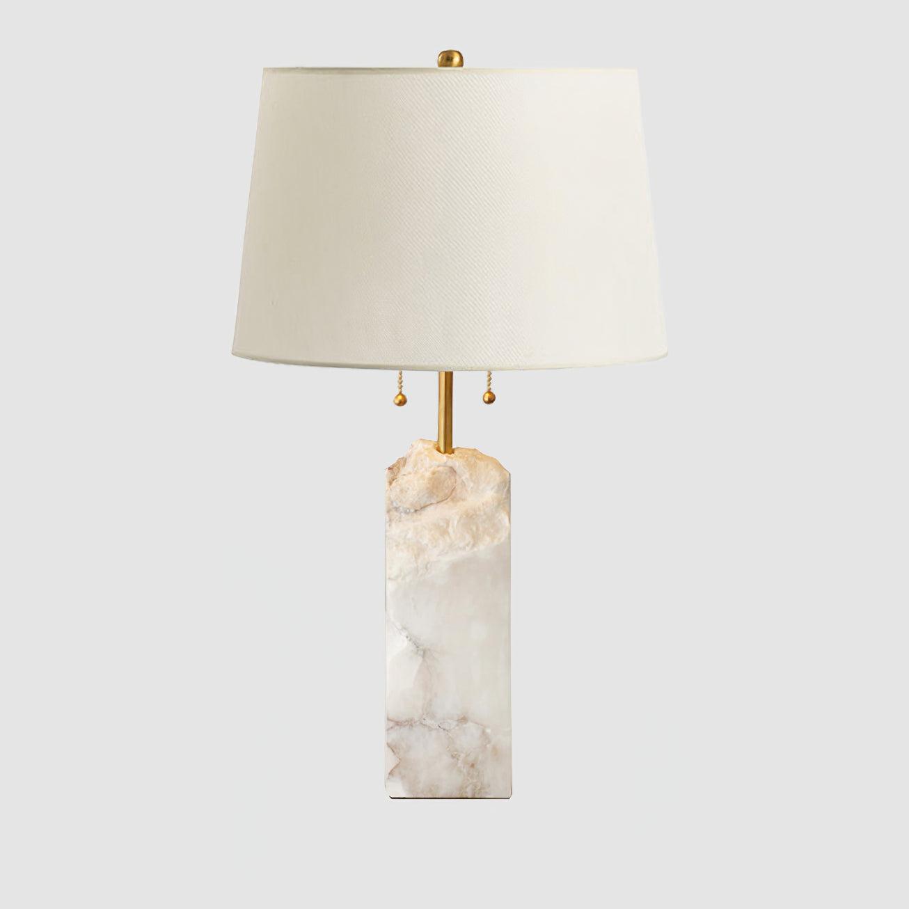 Gaveth Minimalist Alabaster Table Lamp-Neutral Decor