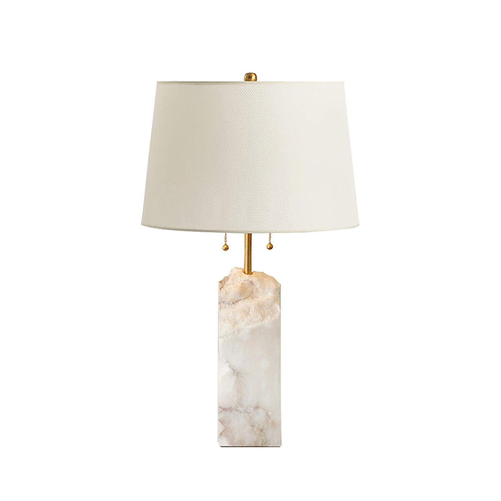 Gaveth Minimalist Alabaster Table Lamp-Neutral Decor