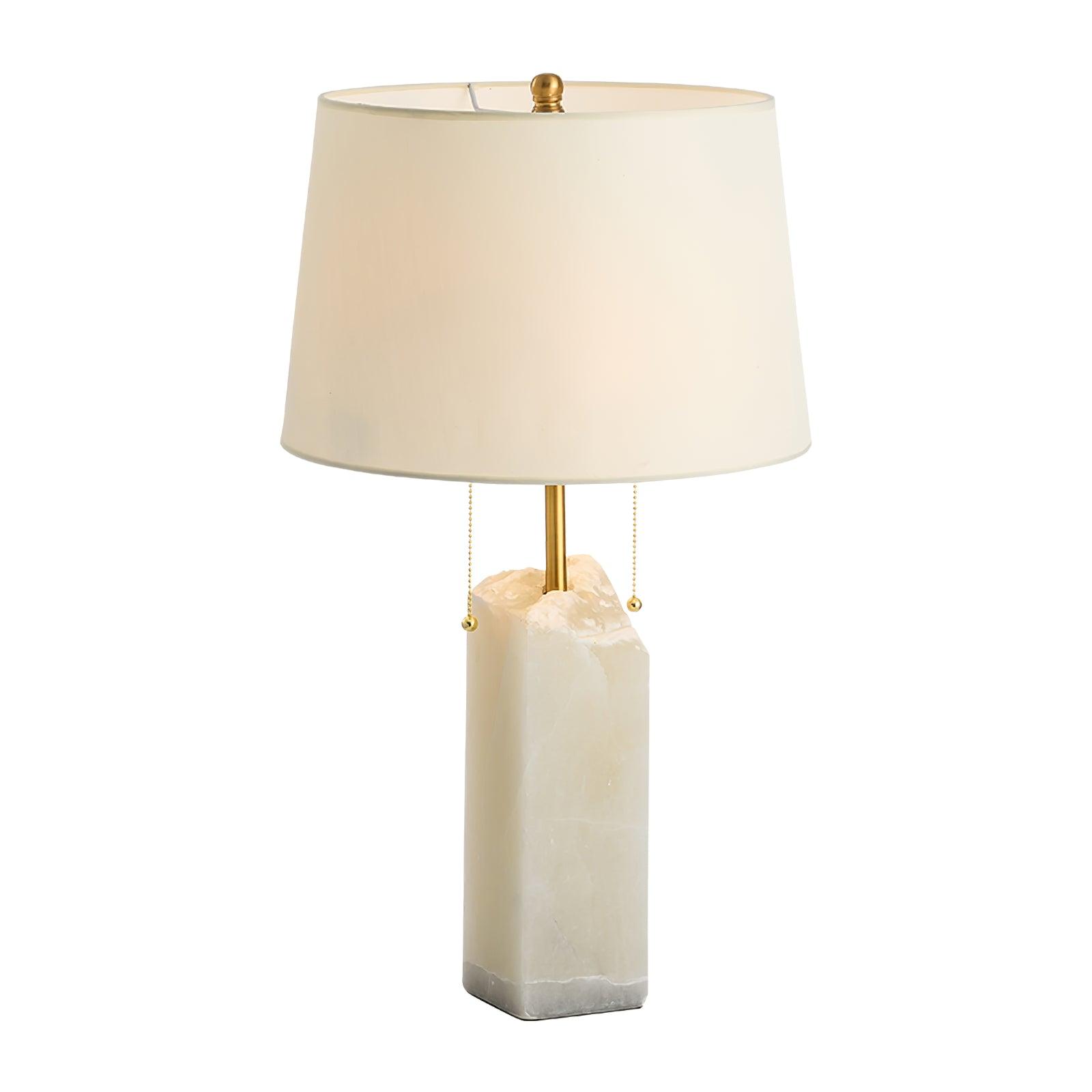 Gaveth Minimalist Alabaster Table Lamp-Neutral Decor