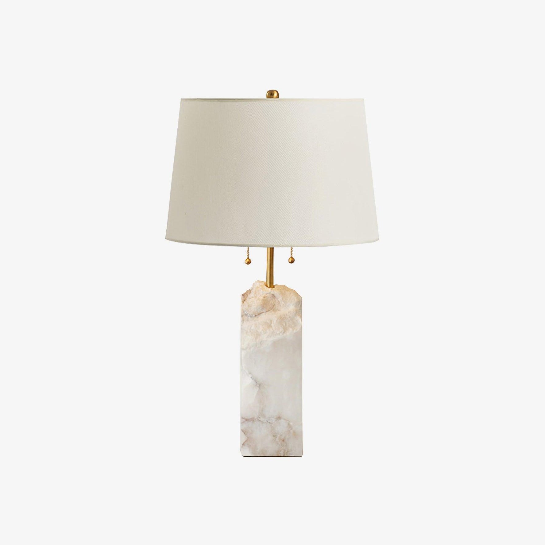 Gaveth Minimalist Alabaster Table Lamp-Neutral Decor