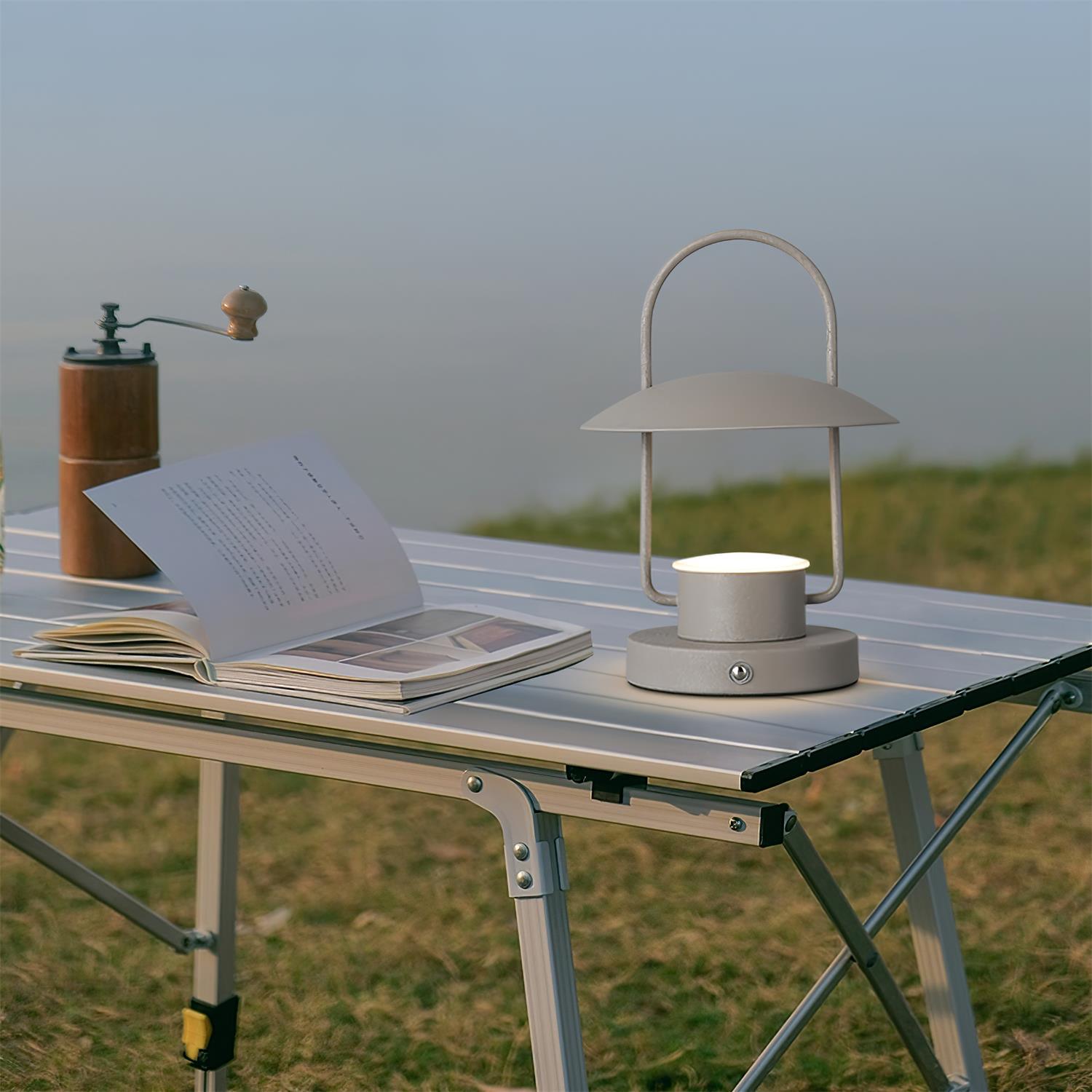 Solaran Gray Contemporary Table Lamp-Neutral Decor