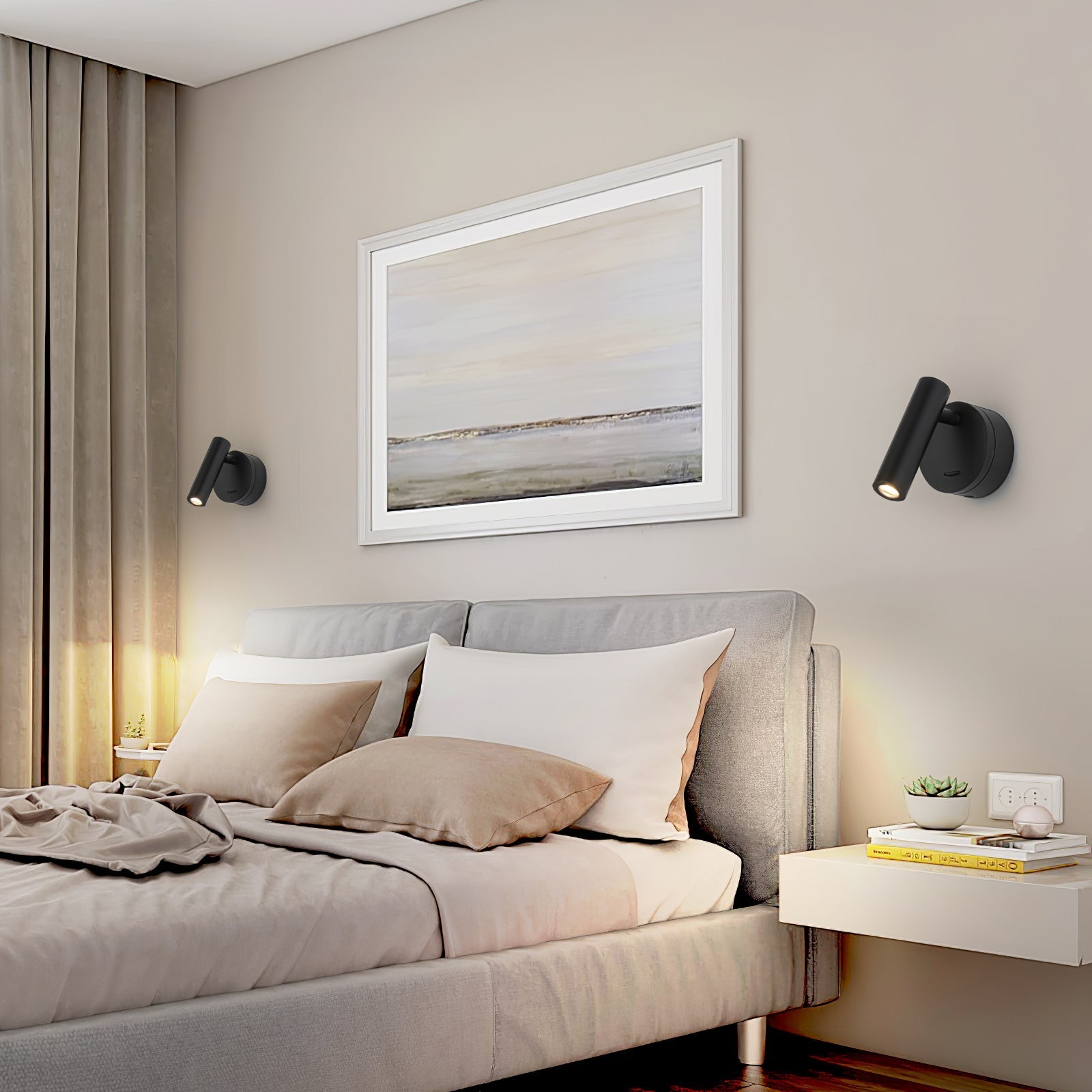 Cox Art Premium Reading LED Bedroom Wall Lamp-Neutral Decor