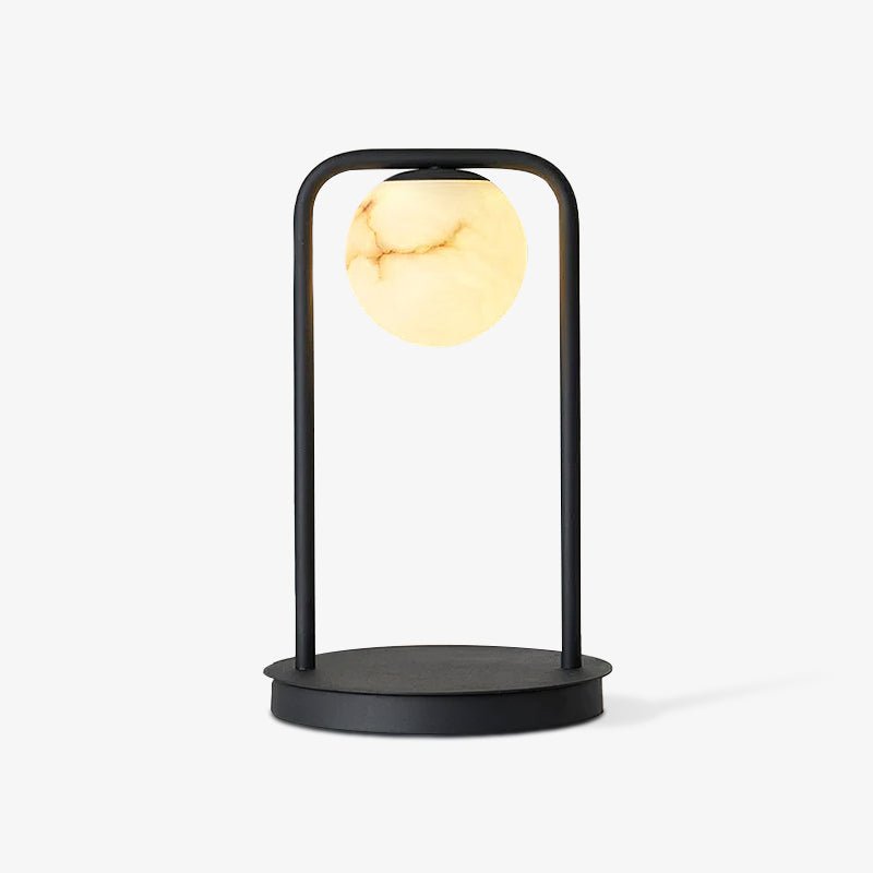 Ulrinus Arch Alabaster Table Lamp-Neutral Decor