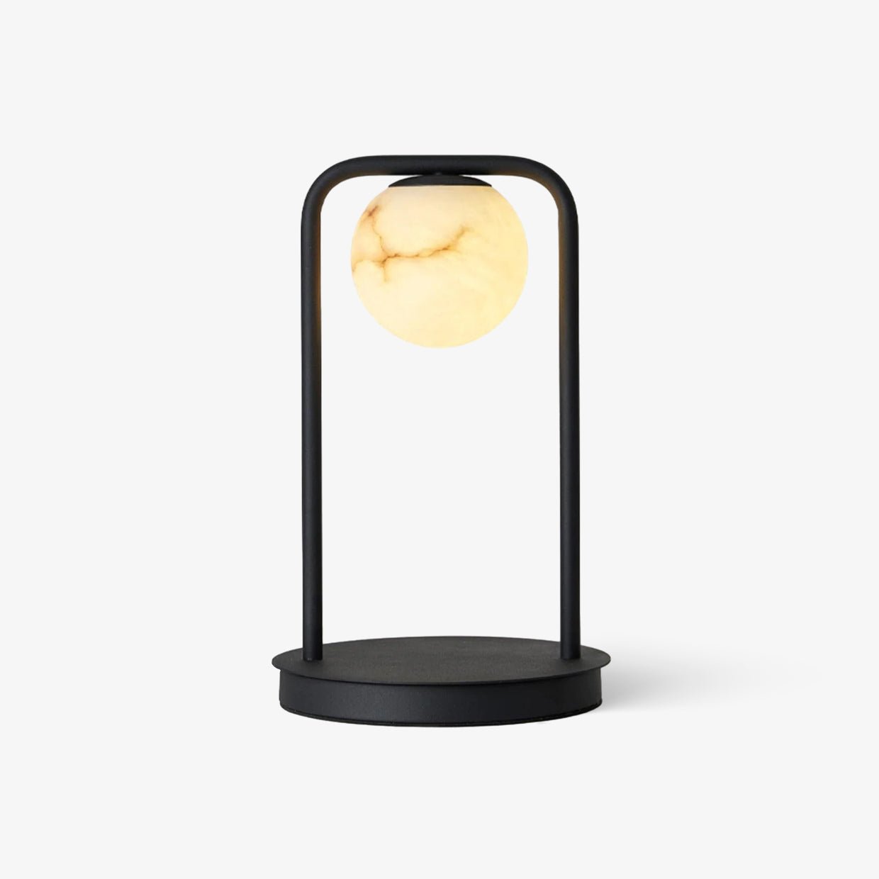 Ulrinus Arch Alabaster Table Lamp-Neutral Decor