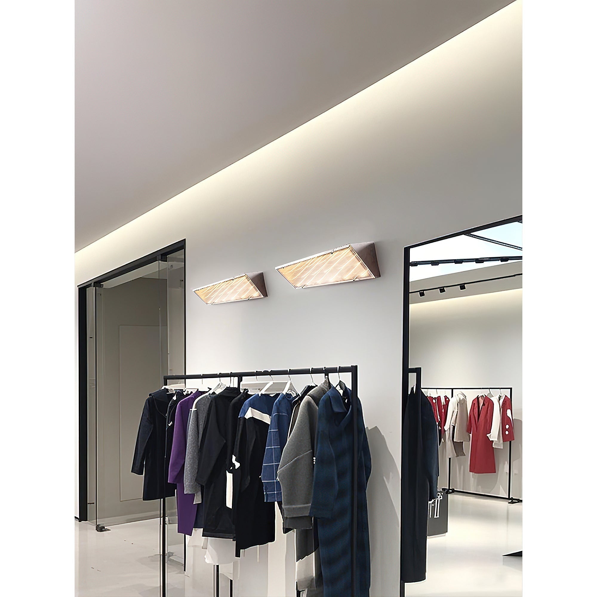 The Recbox Wall Lamp mounted on a light-colored wall.